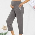 thumbnail image 1 of Spring And Summer New Pregnant WomanThin Solid Mother Casual Comfortable Elastic Capris Pants, 1 of 6