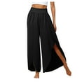 thumbnail image 1 of Spring And Summer New Slit Pants Loose Casual Yoga Pants, 1 of 5