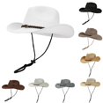 thumbnail image 1 of Spring And Summer Outdoor Brim Moldable Wide Brimmed Sunshade Hats for Men And Women Western Cowboy Style Straw Hats And Fisherman Hats Coneflower, 1 of 3