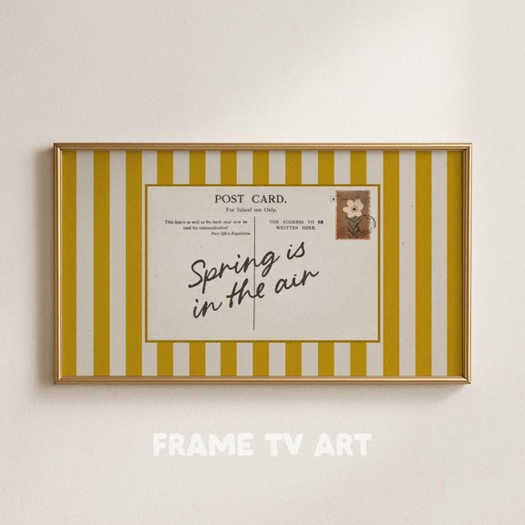 Spring Art Yellow Postcard Decor