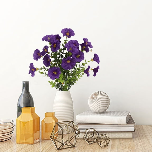 Spring Artificial Morning Glory Flower – Lifelike Floral Décor for Home Wedding Table Office Floral Arrangement, Maintcsenance-Free, 1Pcs(D)