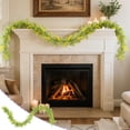 thumbnail image 1 of Spring Artificial Rattan, Simulation Flower Vines with Greenery, Outdoor Wedding Wreath Decoration, Wall Hanging Ornament, Full Green Garland, 1 of 9