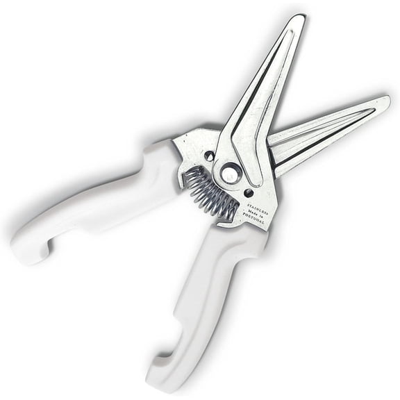 Spring Assisted Stainless Steel Kitchen Shears with Holder - Perfect Kitchen Scissors For Herbs, Floral Trimming, Crafting and Kitchen Use - Made In Portgual - Ideal Gift For Chef Or Butcher