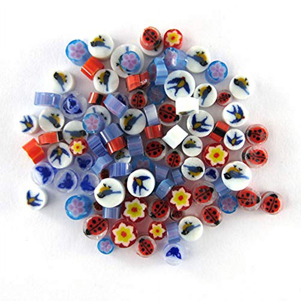 Floral Millefiori Glass Assortment - 90 COE Fusible Glass For Fusing, Flameworking & Mosaics 2 thumbnail image