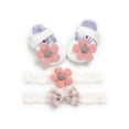 thumbnail image 1 of Spring Autumn Cute Baby Girl Anti-Slip Casual Walking Shoes Newborn Flower Sneakers Soft Soled Shoes+2 Headband 3 Suit 0-18M, 1 of 6