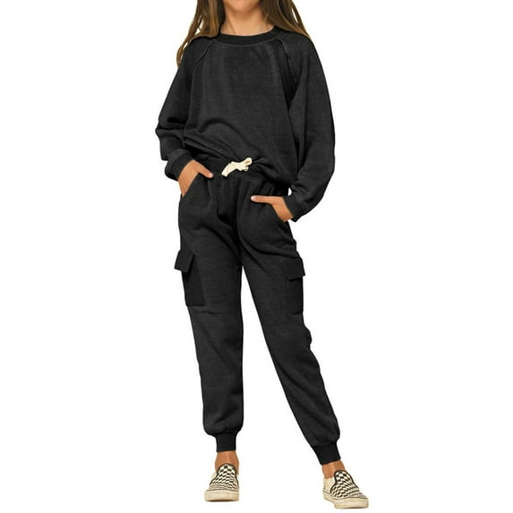 Spring Autumn Fashion Kids Sport Sets Long Sleeve Fleece Homewear Children Girls Sleeping Suit