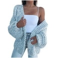 thumbnail image 1 of Spring Autumn Loose Casual Sweater Coat Ladies Fashion Casual Mohair Cardigan Sweater Casual Cardigan Warm Jacket, 1 of 9