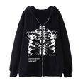 thumbnail image 1 of Spring Autumn Men's New Hoodie Zip Up Cardigan Y2k Dark Skeleton Hooded Gothic High Street Hip Hop Harajuku Plus Size Jackets, 1 of 6