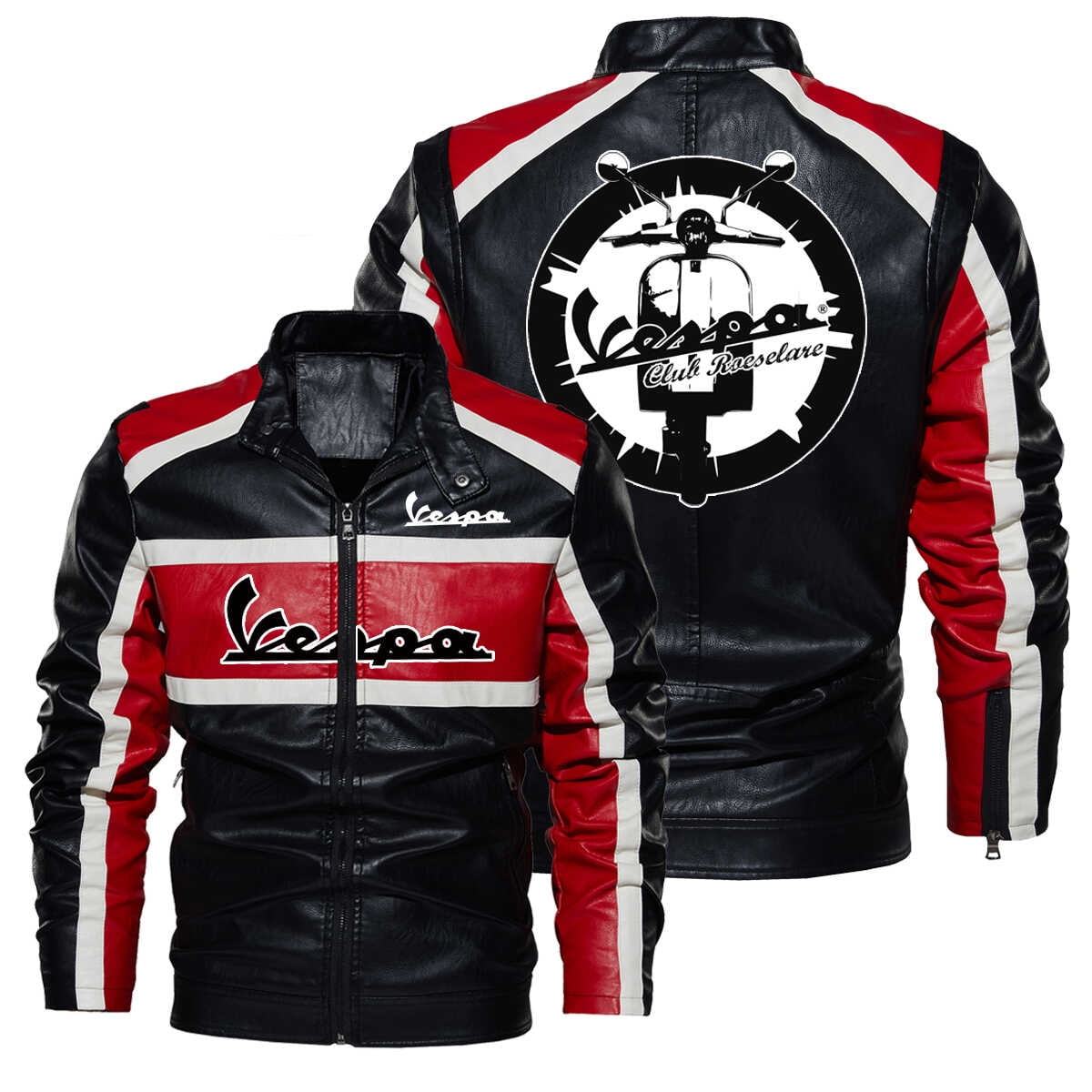 ジャケット MOTORCYCLE BIKER JACKET Spring Autumn Printed Leather Motorcycle Jacket France | Ubuy