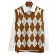 thumbnail image 1 of Spring Autumn Women V-Neck Sleeveless Knit Vest Sweater, 1 of 2