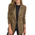 thumbnail image 1 of Spring Autumn Women Work Open Front Button Blazer Jacket, 1 of 5