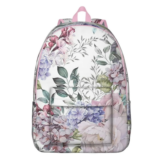Spring Awakening Backpack - Waterproof Rustic School Bag with Fresh Garden Blooms
