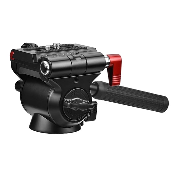 Spring Balanced Aluminum Pan Head Precise Control with Telescoping Handle for Smooth Camera Movements and Vertical use
