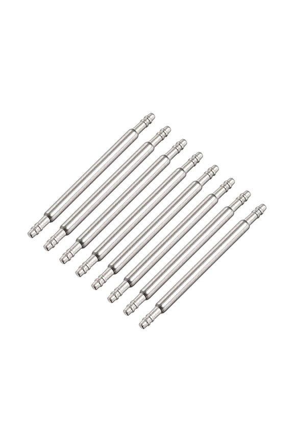 Spring Bar Pins 19mm x 1.5mm Double Fringe Stainless Steel Watch Band Pins Replacement Watch Lug Link Pins 8Pcs