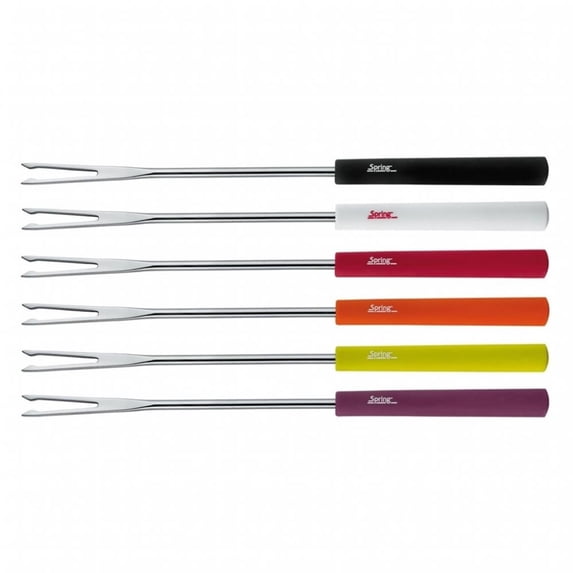 Spring Basic Forks for Meat Fondue, Set of 6, Multicolored