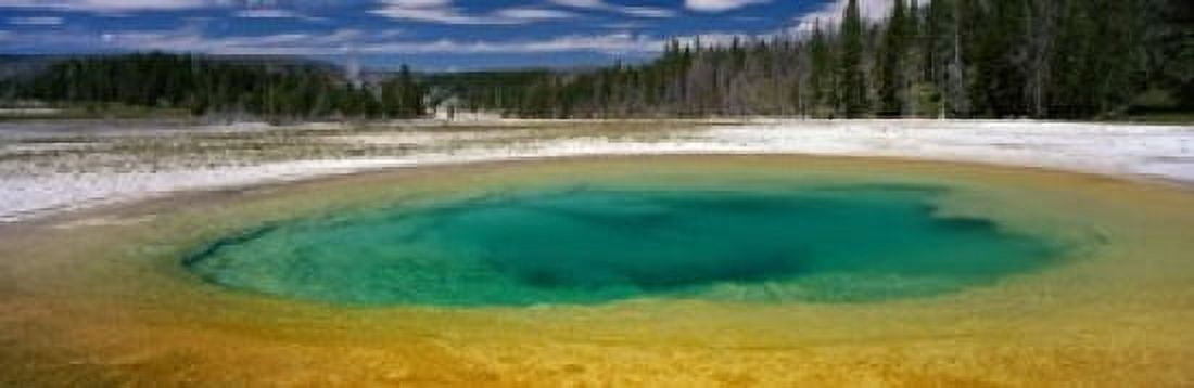 Spring Beauty Pool Yellowstone National Park Wyoming USA Canvas Art - Panoramic Images (18 x 6)