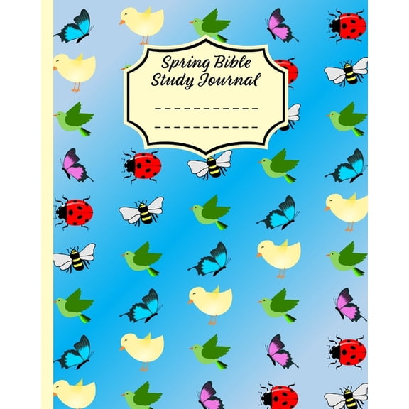 Spring Bible Study Journal: 3 Month Daily Devotions Blue Workbook 8'x10' 190 B W Pages Paperback 1091271828 9781091271821 Rebecca Davidson