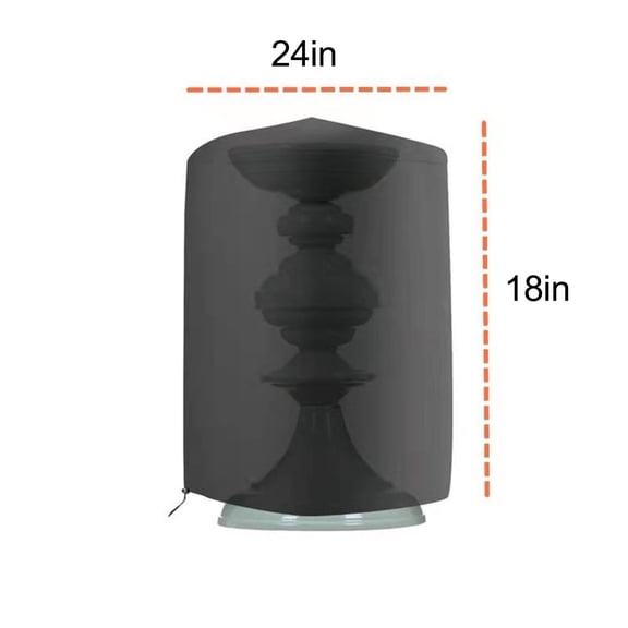 Spring Bird Bath Cover 18H 24D Inches Fountain Cover for Outdoor Patio Garden