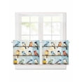 thumbnail image 1 of Spring Bird Short Blackout Curtains 30Inch Long Retro Oil Painting Animal Rod Pocket Kitchen Curtains, 2 Panels Thermal Insulated Room Darkening Drapes for Bedroom, 30"W x 30"L, 1 of 5