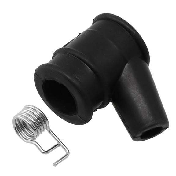 Spring Black Plastic Cap Cover for 5mm HT For Spark Terminals Features Spring Integration for Consistent Terminal Sealing
