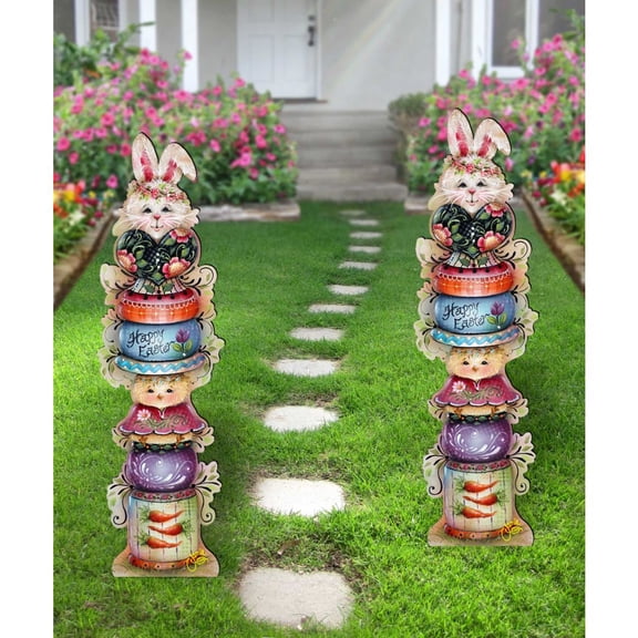 Spring Blessings Walkway Greeters Outdoor Set of 2 by J. Mills-Price | Easter Spring Dcor - 8457803F-S2