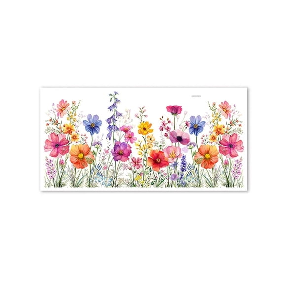 Spring Blooming Flower Double Sided Static Cling Wall Decals for Window Home Decor