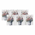 thumbnail image 1 of Spring Blooms Botanical Curtain Valances for Windows, Kitchen Valance Window Treatments Panel 2 Pack, Summer Daisy Green Leaf Rod Pocket Short Curtains for Bathroom Bedroom 54 x 18 Inch, 1 of 8