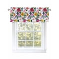 thumbnail image 1 of Spring Blooms Botanicals Curtain Valances for Windows, Colorful Summer Botanical Kitchen Valance Window Treatment, Light Filtering Block Curtains for Bathroom/Bedroom/Living Room 42'' x 12'', 1 of 9