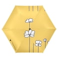 thumbnail image 1 of Spring Blooms on Yellow Folding Umbrella UV50+ Waterproof Sun Protection Auto Open Close Compact Fiberglass Frame, 1 of 8