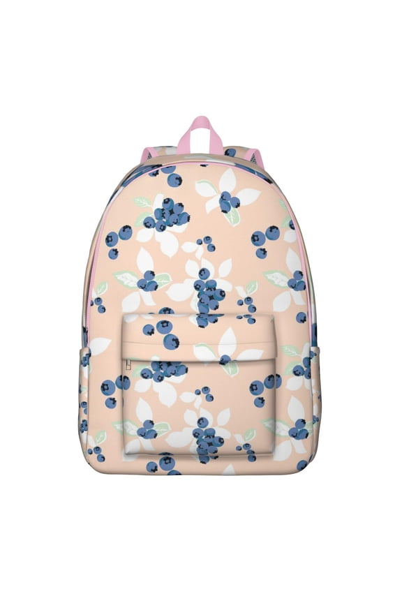 Spring Blossom Backpack - Waterproof Floral School Bag with Bright Botanical Garden Flowers & Butterflies