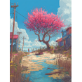 thumbnail image 1 of Spring Blossom Tree Landscape Canvas Print, Wall Decor for Living Room Bedroom Office Restaurant Hallway Study Studio, 1 of 8