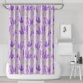 thumbnail image 1 of Spring Blossom and Bee Bathroom Curtain 72x72, Quick-Dry Polyester with Plastic Hooks, Bright Nature-Inspired Look, 1 of 5