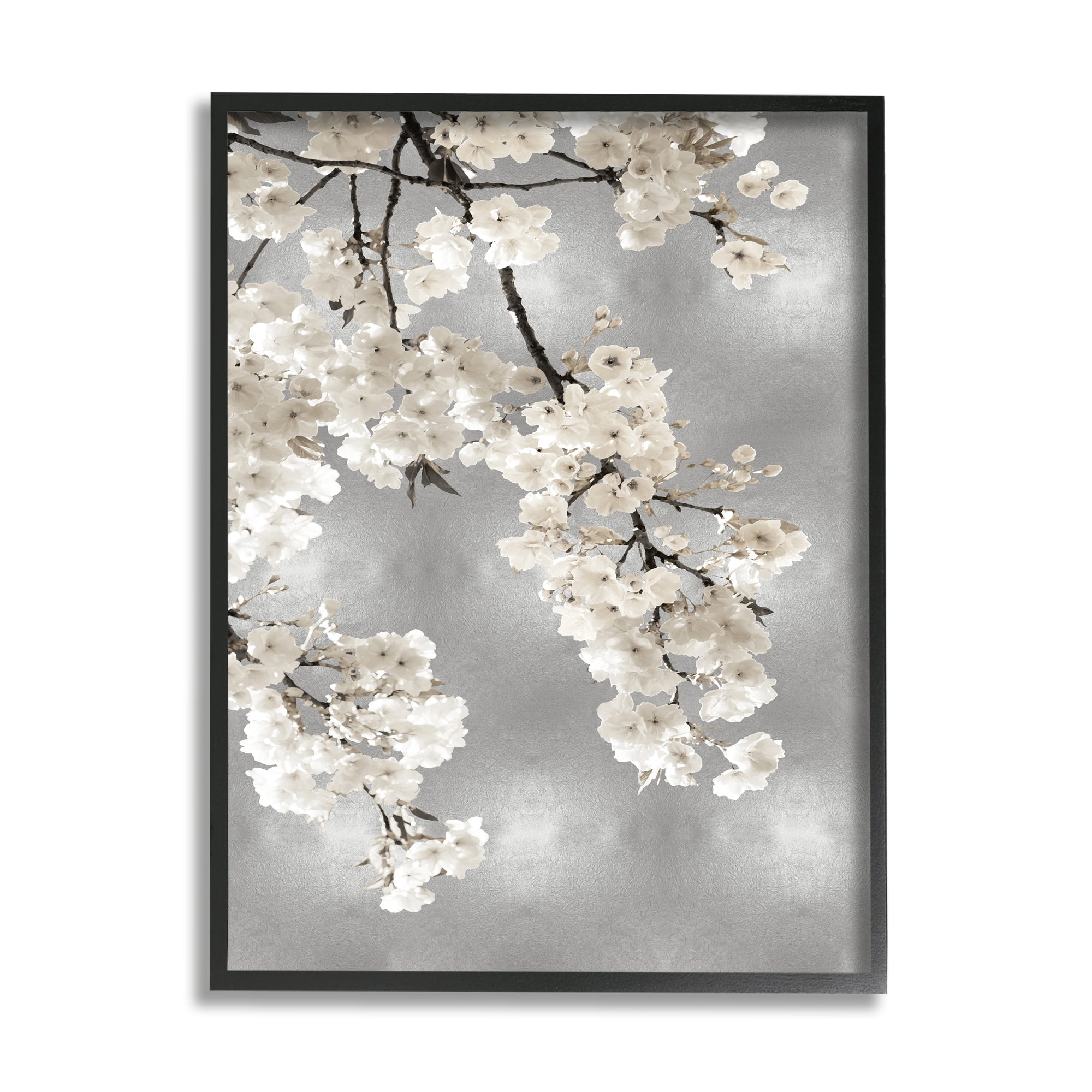 Spring Blossoms Flowers Tree Branch 24 in x 30 in Framed Painting Art Prints, by Stupell Home Décor