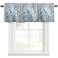 thumbnail image 1 of Spring Blue Bird Valances for Windows Oil Painting Tree Animal Rod Pocket Curtain Valance Window Treatment Short Curtains for Kitchen Living Room, 42"x18", 1 of 9