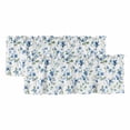 thumbnail image 1 of Spring Blue Floral Curtain Valances for Windows, Kitchen Valance Window Treatments Panel 2 Pack, Ombre Garden Flower Botanical Blooms Rod Pocket Short Curtains for Bathroom Bedroom 54 x 18 Inch, 1 of 8