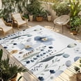 thumbnail image 1 of Spring Blue Floral Outdoor Rug for Patio/Deck/Porch, Non-Slip Large Area Rug 3 x 5 Ft, Country Garden Wildflowers Botanical Indoor Outdoor Rugs Washable Area Rugs, Camping Rug Carpet Runner, 1 of 8