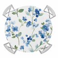 thumbnail image 1 of Spring Blue Floral Round Tablecloth for 45-54 Inch Tables,Fitted Table Cover with Elastic Edge,Ombre Garden Flower Botanical Blooms Waterproof Outdoor Table Cloth Protector for Patio Garden Dinner, 1 of 9