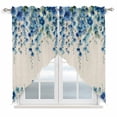 thumbnail image 1 of Spring Blue Floral Swag Valances for Windows 2 Pack, Kitchen Window Curtains 36 Inch Length, Farmhouse Weeping Floral Leaves Burlap Privacy Swag Curtains for Living Room/Bathroom 36"x36", 1 of 8