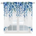 thumbnail image 1 of Spring Blue Floral Swag Valances for Windows 2 Pack, Kitchen Window Curtains 36 Inch Length, Farmhouse Weeping Floral Leaves Privacy Swag Curtains for Living Room/Bathroom with Rod Pocket 36"x36", 1 of 8