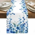 thumbnail image 1 of Spring Blue Floral Table Runner - 36 Inch Long, Kitchen Dining Table Runner Dresser Scarves, Farmhouse Weeping Floral Leaves Farmhouse Decor for Coffee Tables Wedding Party Banquet, 1 of 8