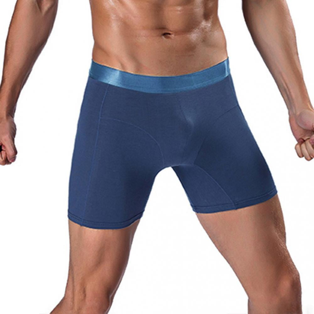 Men's Sport Performance Boxer Briefs Quick Dry Moisture-Wicking Travel  Underwear Long Leg Breathable Lightweight Boxer Trunks 