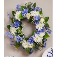 thumbnail image 1 of Evergreen Cypress Home Spring Blue and White Wreath - 24 x 5 x 24 Inches, 1 of 2