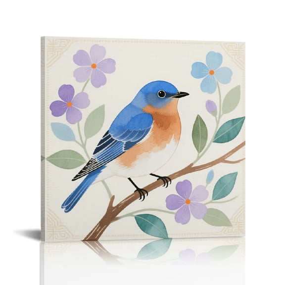 Spring Bluebird Canvas Print, Canvas Wall Art, Print On Canvas Ready To Hang Room Home Art Decor