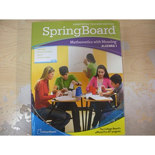 PreOwned Spring Board Mathematics with Meaning Algebra 1 Annotated