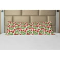 thumbnail image 1 of Spring Body Pillow Case Cover with Zipper, Floral Pattern with Strawberries Flowers and Leaf Season Inspirational Design, Decorative Accent Long Pillowcase, Green Red, by Ambesonne, 1 of 1