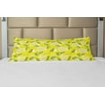 thumbnail image 1 of Spring Body Pillow Case Cover with Zipper, Fresh Lemon Slices with Leaves Background Soft Fruit Summer Tasteful Design, Decorative Accent Long Pillowcase, Yellow Fern Green, by Ambesonne, 1 of 1