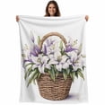 thumbnail image 1 of Spring Botanica Art Blanket Soft Cozy Warm Throw Blanket for Couch, Plush Fuzzy Flannel Fleece Blankets for Sofa, Summer Flowers Watercolor Bed Blankets Lightweight Gifts for Women, 30"x40", 1 of 9