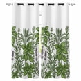 thumbnail image 1 of Spring Botanical Blackout Curtains for Bedroom Living Room Darkening Curtains 54 Inch Long Green Herbs Grass Flowers Vintage Country Short Curtain for Small Window Treatment Grommet Drapes 52"x54"x2, 1 of 9
