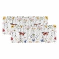 thumbnail image 1 of Spring Botanical Floral Curtain Valances for Windows, Kitchen Valance Window Treatments Panel 2 Pack, Rustic Butterfly Flowers Rod Pocket Short Curtains for Bathroom Bedroom 54 x 18 Inch, 1 of 8