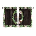 thumbnail image 1 of Spring Botanical Kitchen Curtains Window Panels, Garden Birds Floral Leaves Brown Wood Insulated Window Treatment Curtain, Grommet Curtains for Bedroom/Living Room/Bathroom, 2 Piece 42"Wx54"L, 1 of 8